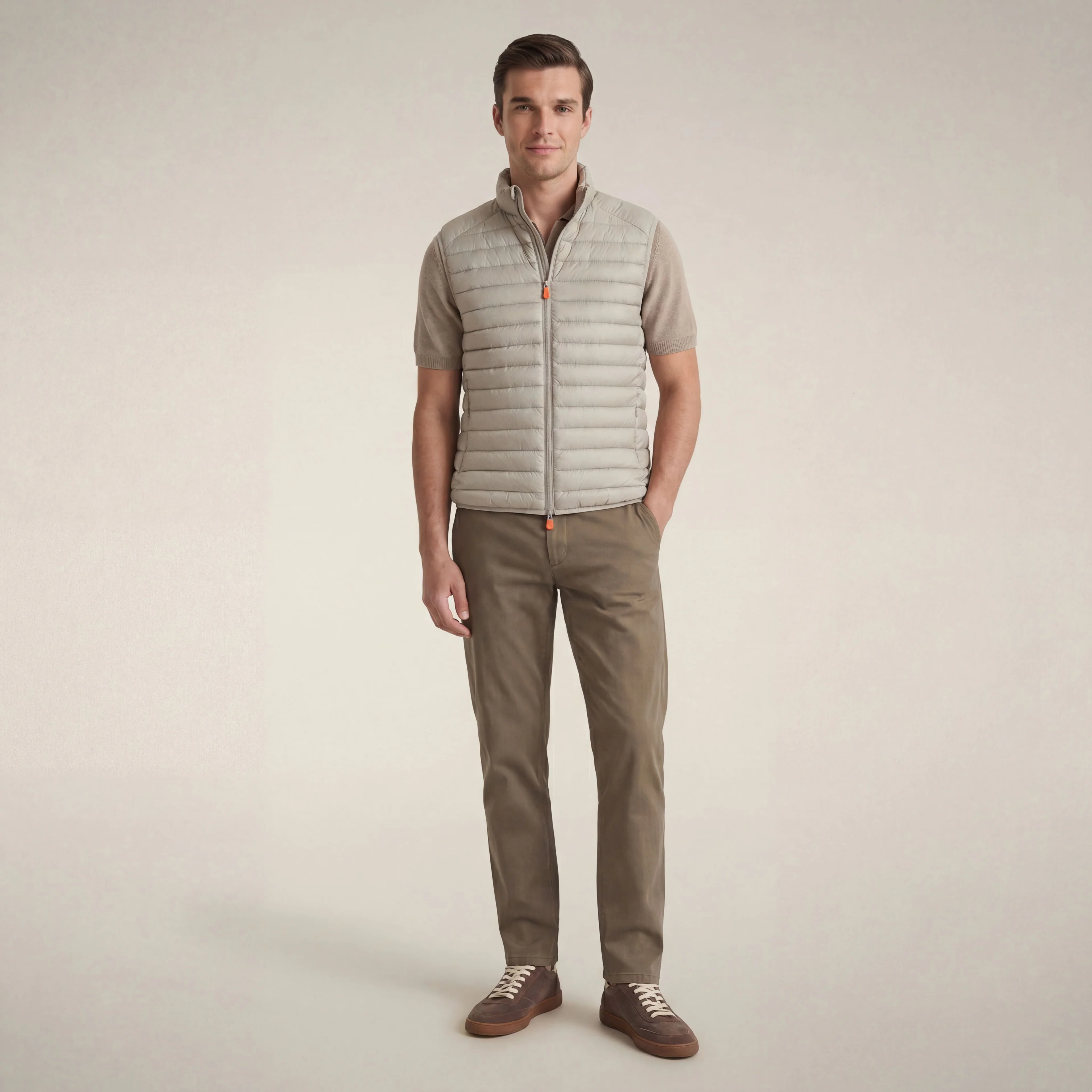 Gilet imbottito uomo Adam Beige chiaro